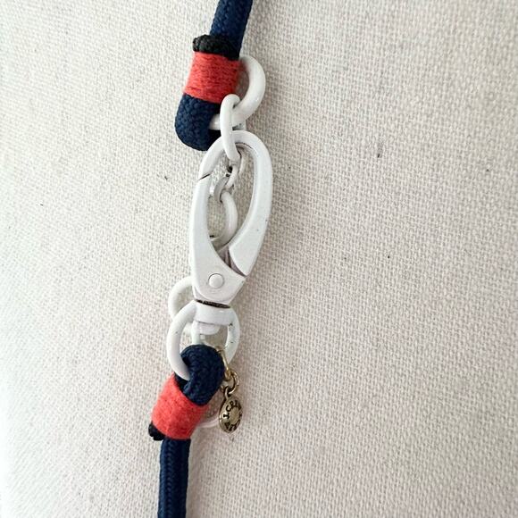 JCrew Nautical Long Cording Rope Ball Wooden Bead Statement Beach Boho Necklace - Picture 3 of 6